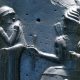 Hammurabi receiving the law from sun god Shamash