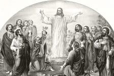 Drawing of Jesus appearing to disciples