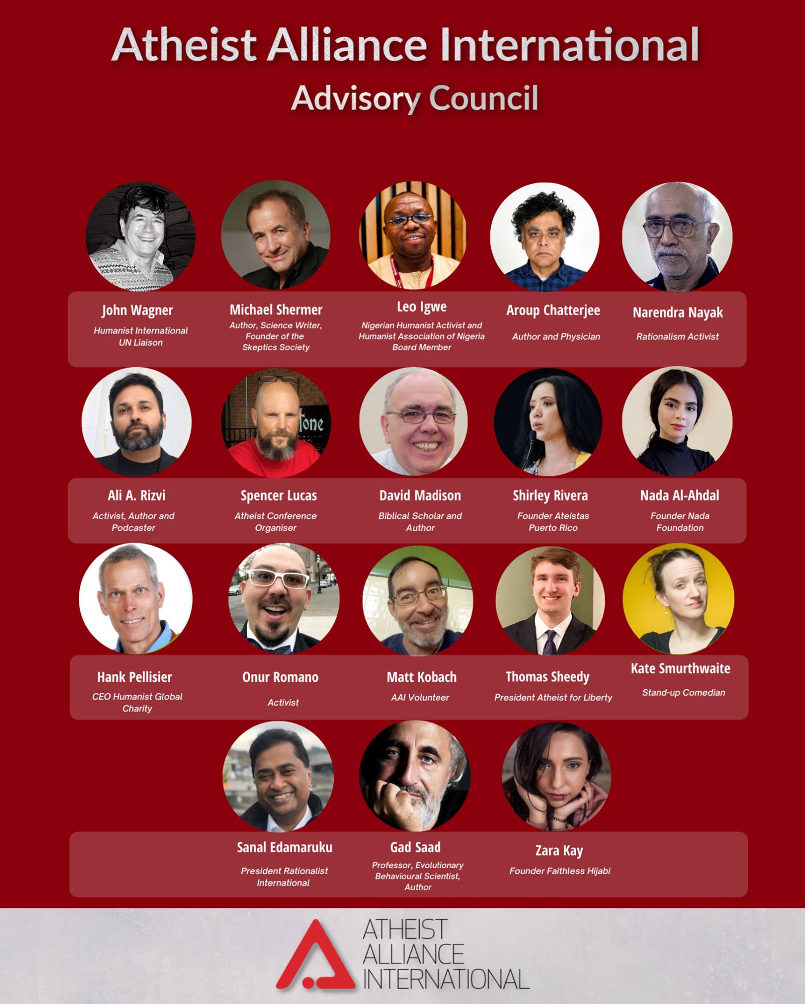 Introducing Our Advisory Council Atheist Alliance International