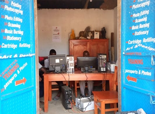 Working in the AAI Internet Cafe