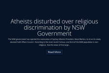 Atheists disturbed over religious discrimination by NSW Government (Australia)