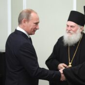 Chairman of the Government of the Russian Federation V.V. Putin held a meeting with the clergy of the Athonite Vatopedi Monastery, Abbot Ephraim and monk Nektarios.